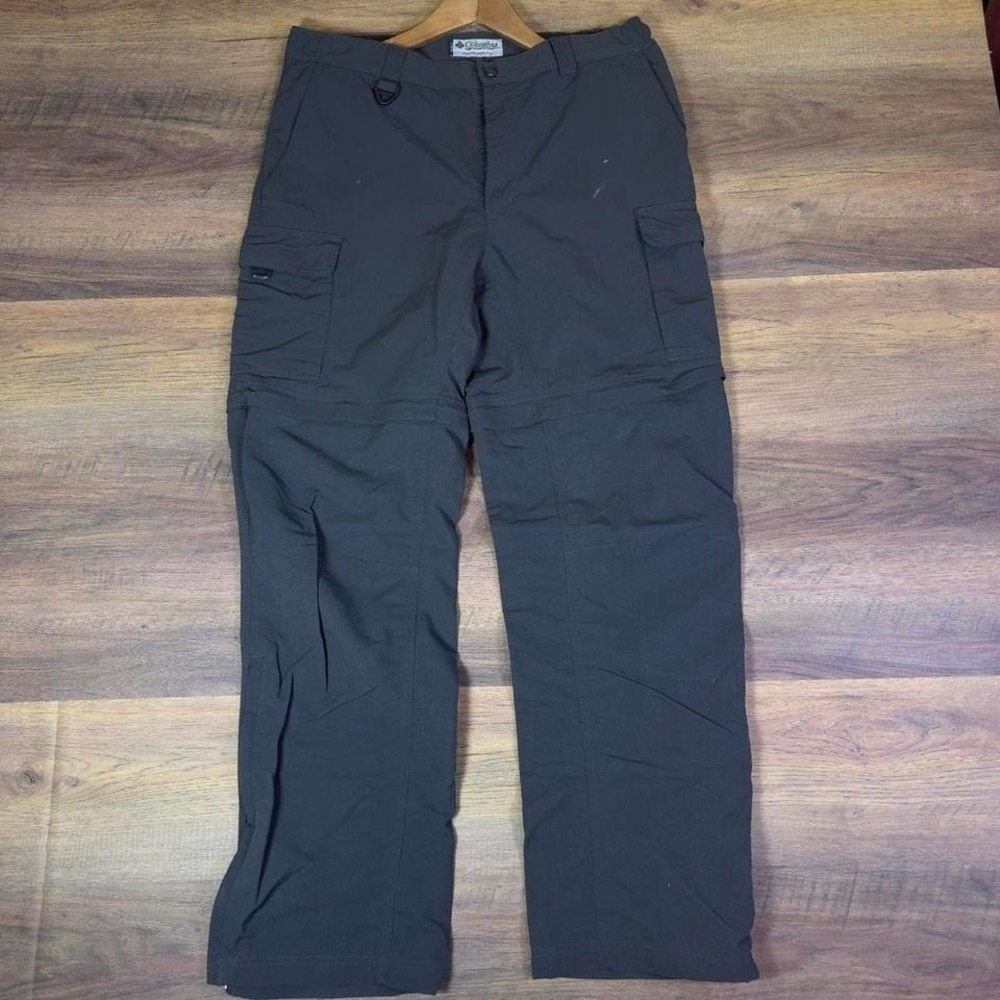 Columbia Men's Medium Cargo Pants 34x32 Black Nylon Outdoor